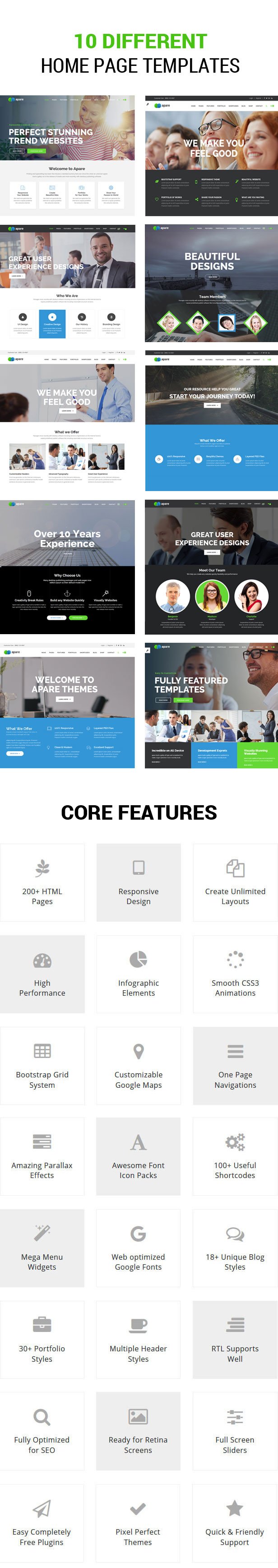 Apare - Responsive Multipurpose HTML Template