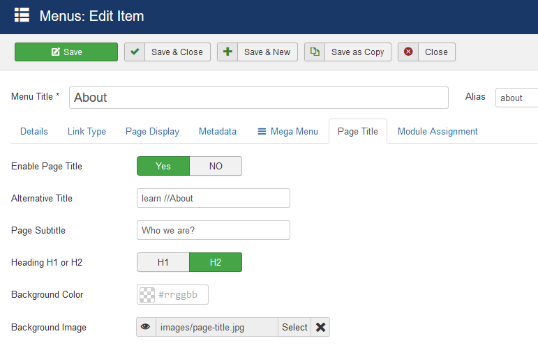 Joomla Template Tutorial: Setting up the Page Title and Breadcrumbs
