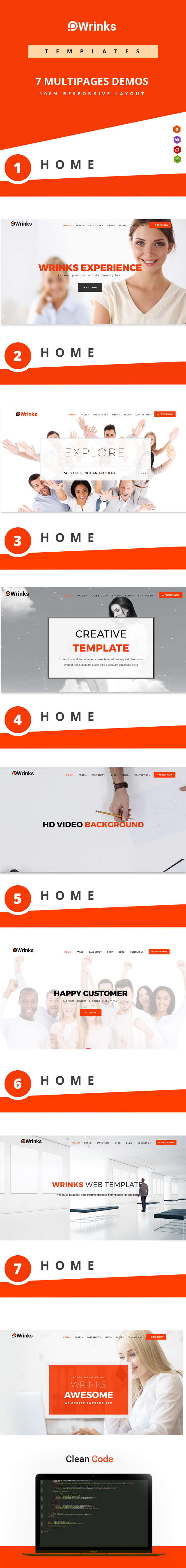 Wrinks - Multipages Business HTML5 Template - 1