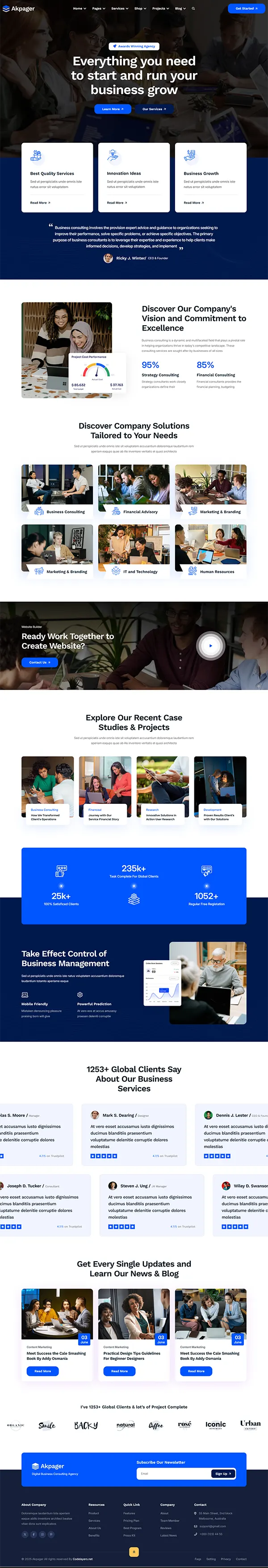 Akpager joomla template