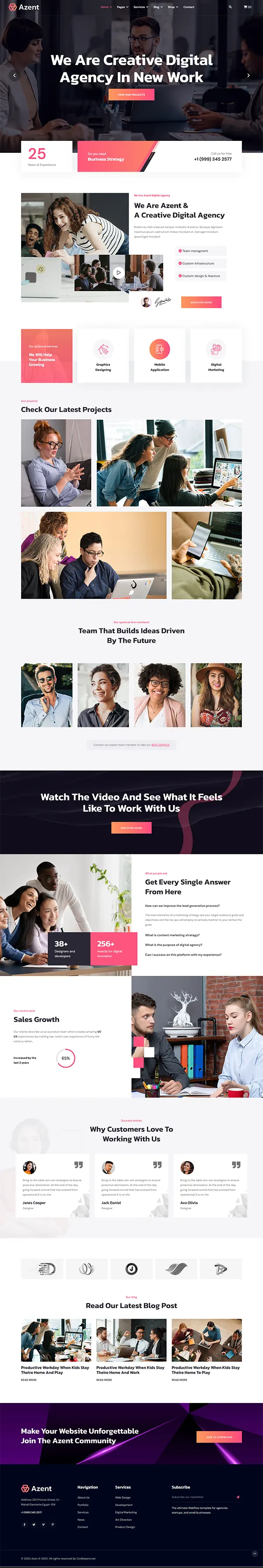 Azent joomla template