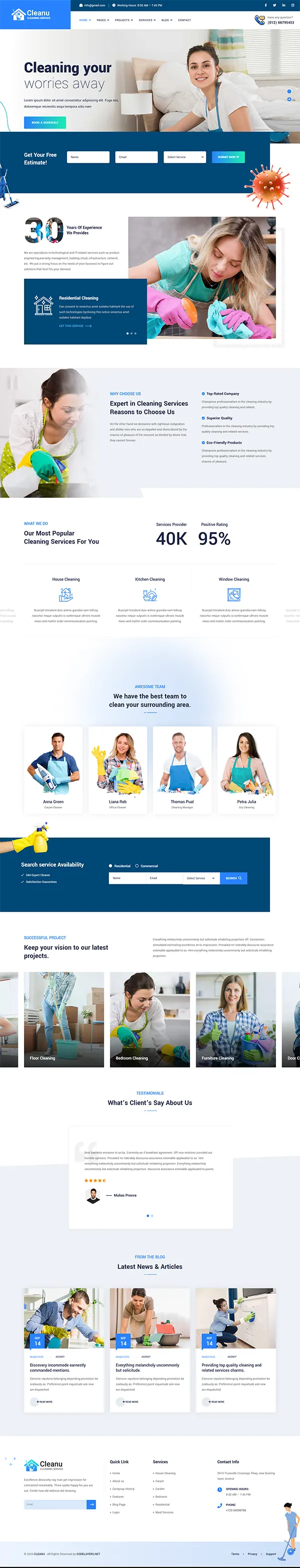 Cleanu - Joomla 6 Cleaning Services Template | Cleaner