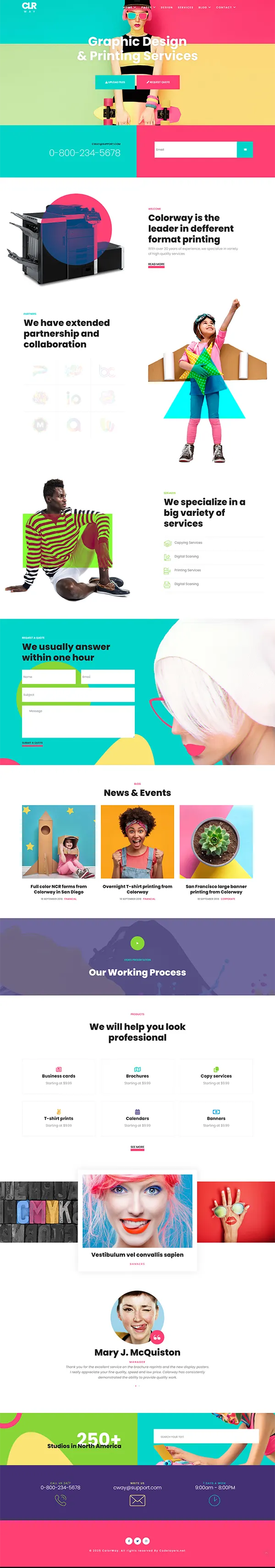 ColorWay - Printing Design Service Joomla Template