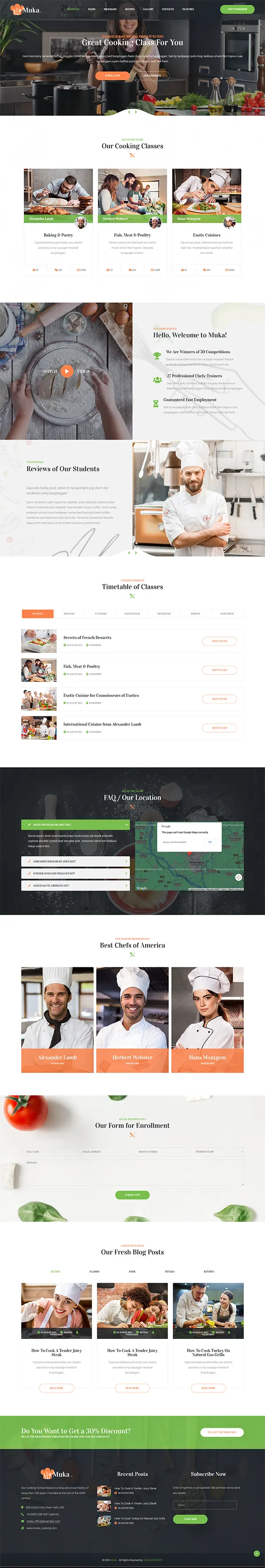 Muka - Joomla 6 Bakery and Cooking Classes Template