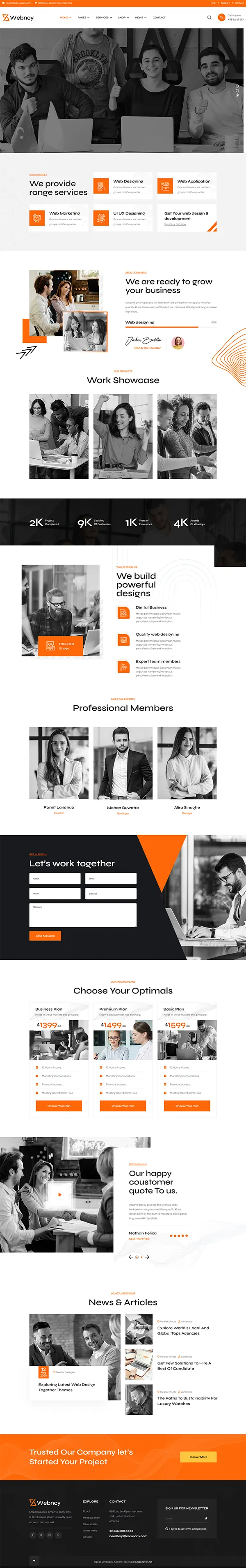 Webncy joomla template