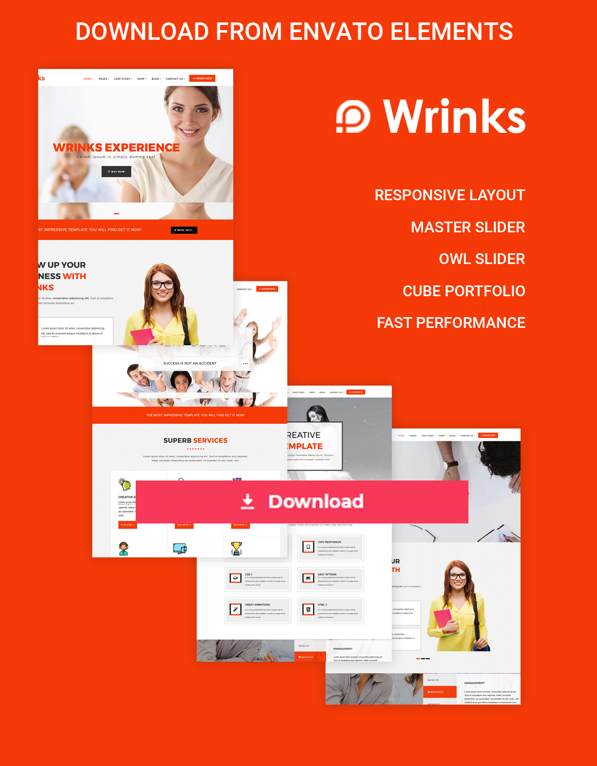 Wrinks - Multipages Business HTML Template
